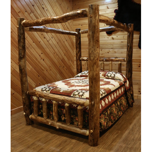 Loon Peak® Dugue Solid Wood Canopy Bed Wayfair